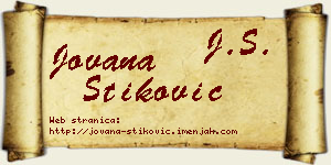 Jovana Stiković vizit kartica